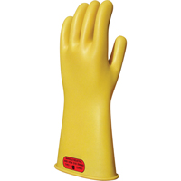 Yellow Natural Rubber Insulating Gloves, ASTM Class 0, Size 8, 14" L Sécurité Médic