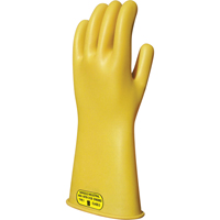 Yellow Natural Rubber Insulating Gloves, ASTM Class 2, Size 8, 14" L Sécurité Médic