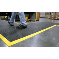Rejuvenator Connect No. 502 Matting, Polyurethane, 3' W x 3' L, 5/8" Thick, Black Sécurité Médic