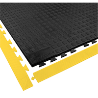 Rejuvenator Connect No. 502 Matting, Polyurethane, 3' W x 3' L, 5/8" Thick, Black Sécurité Médic