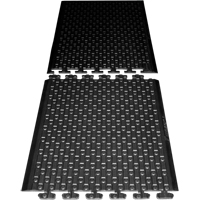 Rejuvenator Connect No. 502 Matting, Polyurethane, 3' W x 3' L, 5/8" Thick, Black Sécurité Médic