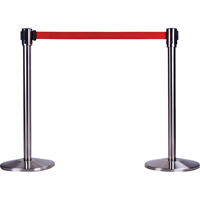 Free-Standing Crowd Control Barrier Receiver Post, 35" High, Stainless Sécurité Médic