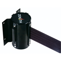 Wall Mount Barrier, Steel, Screw Mount, 7', Black Tape Sécurité Médic