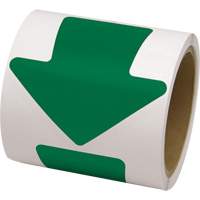 Coloured Floor Marking Decals, Arrow, 4" L x 4" W, Green, Vinyl Sécurité Médic