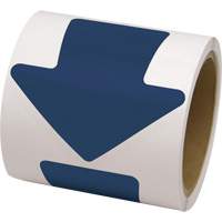 Coloured Floor Marking Decals, Arrow, 4" L x 4" W, Blue, Vinyl Sécurité Médic