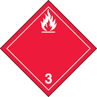 TDG Shipping Labels, Class 3, Flammable Liquids, Paper Sécurité Médic