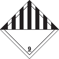 TDG Shipping Labels, Class 9, Miscellaneous Dangerous Goods, Paper Sécurité Médic