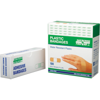 Bandages, Rectangulaire/carr&eacute;e, 3", Plastique, St&eacute;rile Sécurité Médic