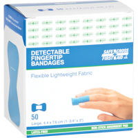 Bandages, Bout de doigt, 3", Tissu d&eacute;tectable, St&eacute;rile Sécurité Médic