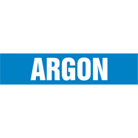 "Argon" Pipe Marker, Self-Adhesive, 4" H x 24" W, White on Blue Sécurité Médic