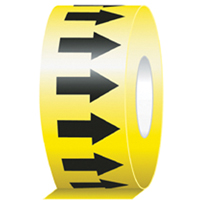 Directional Flow Arrow Tapes, 104', Black on Yellow Sécurité Médic