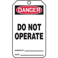 Safety Tags, Cardstock, 3-1/4" W x 5-3/4" H, English Sécurité Médic