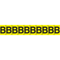 Individual Adhesive Letter Markers, E, 1" H, Black on Yellow Sécurité Médic