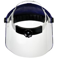 Ratchet Headgear with Faceshield, Polycarbonate, Ratchet Suspension Sécurité Médic