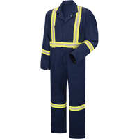 Enhanced Visibility Coveralls, Men's, Navy Blue, Size 38 Sécurité Médic