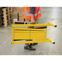 Expandable Barrier, 37" H x 11' L, Black/Yellow Sécurité Médic