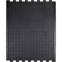 Anti-Fatigue Dome Matting, Bubbled, 3' x 4' x 1/2", Black, Rubber Sécurité Médic