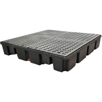 Nestable Spill Pallet With Drain, 66 US gal. Spill Capacity, 49" x 49" x 10.5" Sécurité Médic