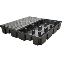 Nestable Spill Pallet With Drain, 66 US gal. Spill Capacity, 49" x 49" x 10.5" Sécurité Médic