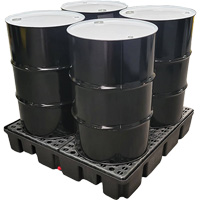 Nestable Spill Pallet With Drain, 66 US gal. Spill Capacity, 49" x 49" x 10.5" Sécurité Médic