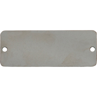 Blank Tags, Stainless Steel, 3" W x 1" H Sécurité Médic
