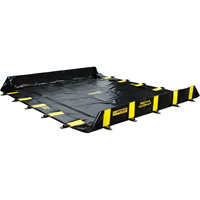 Bermes Rigid-Lock QuickBerm, Capacit&eacute; 745 gal. US, 10' la x 10' lo x 12" h, Paroi &agrave; piquets Sécurité Médic