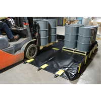 Bermes Rigid-Lock QuickBerm, Capacit&eacute; 745 gal. US, 10' la x 10' lo x 12" h, Paroi &agrave; piquets Sécurité Médic