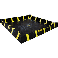 Bermes de confinement avec supports int&eacute;rieurs de parois QuickBerm , Capacit&eacute; 1075 gal. US, 12' la x 12' lo x 12" h, Support &agrave; encliqueter Sécurité Médic