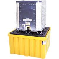 Palette antid&eacute;versement avec drain Ultra-IBC Spill Pallet , Capacit&eacute; de d&eacute;versement 400 gal. US, 58,75" x 58,75" x 33" Sécurité Médic