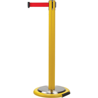 Free-Standing Crowd Control Barrier, Steel, 35" H, Red Tape, 12' Tape Length Sécurité Médic