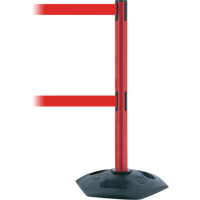 Dual Line Heavy Duty Post, Plastic, 38" H, Red Tape, 13' Tape Length Sécurité Médic
