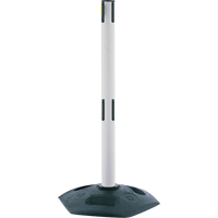 Dual Line Heavy Duty Receiver Post, 38" High, White Sécurité Médic