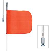 Safety Whip&reg; Heavy-Duty Whips, Threaded Mount, 10' High, Orange Sécurité Médic