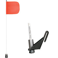 Safety Whip&reg; Light-Duty Whips, Window Mount, 5' High, Orange Sécurité Médic