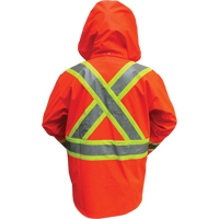 Hi-Vis FR/PU Safety Rain Jackets, Small, High Visibility Orange Sécurité Médic