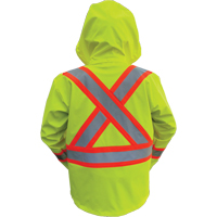 Hi-Vis FR/PU Safety Rain Jackets, Small, High Visibility Lime-Yellow Sécurité Médic