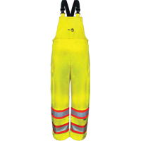 Hi-Vis FR/PU Safety Rain Bib Pants, 4X-Large Sécurité Médic