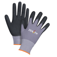 ZX-1 Premium Touchscreen Compatible Gloves, 7/Small, Nitrile/Foam Nitrile Coating, 15 Gauge, Nylon Shell Sécurité Médic