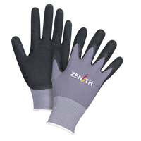 Gants ZX-1 de premi&egrave;re qualit&eacute; compatibles avec les &eacute;crans tactiles, 8/Moyen, R&ecirc;vetement Nitrile/Mousse de nitrile, Calibre 15, Enveloppe en Nylon Sécurité Médic
