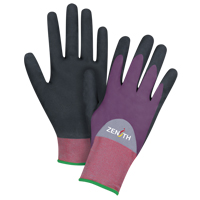 Gants enduits de premi&egrave;re qualit&eacute; ZX-2, 11/2T-Grand, R&ecirc;vetement Nitrile/Mousse de nitrile, Calibre 18, Enveloppe en Nylon Sécurité Médic