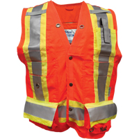 Surveyor FR Safety Vest, High Visibility Orange, Small, Polyester Sécurité Médic