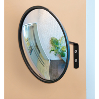 Miroir convexe avec support, Int&eacute;rieur/Ext&eacute;rieur, Diam&egrave;tre 12" Sécurité Médic