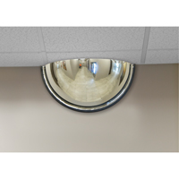 Miroir en d&ocirc;me 180°, Demi-d&ocirc;me, Dessus ferm&eacute;, Diam&egrave;tre 18" Sécurité Médic