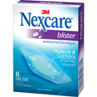 Nexcare Waterproof Blister Bandages, Rectangular/Square, 2-1/4", Plastic, Sterile Sécurité Médic