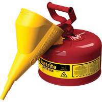 Bidons s&eacute;curitaires, Type I, Acier, 1 gal. US, Rouge, Homologu&eacute; FM/List&eacute; UL/ULC Sécurité Médic
