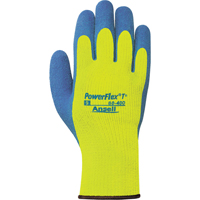 PowerFlex&reg; T° Hi Viz 80-400 Gloves, 7/Small, Rubber Latex Coating, 7 Gauge, Terry Shell Sécurité Médic