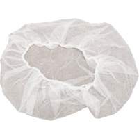 Bonnets bouffants non tiss&eacute;s, Polypropyl&egrave;ne, 18", Blanc Sécurité Médic