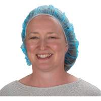 Bonnets bouffants non tiss&eacute;s, Polypropyl&egrave;ne, 21"/Grand, Bleu Sécurité Médic