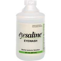 Saline Eyewash Bottles, Full Bottle, 8 oz. Sécurité Médic