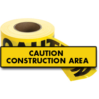 Standard Barricade Tape, English, 3" W x 1000' L, 2 mils, Black on Yellow Sécurité Médic